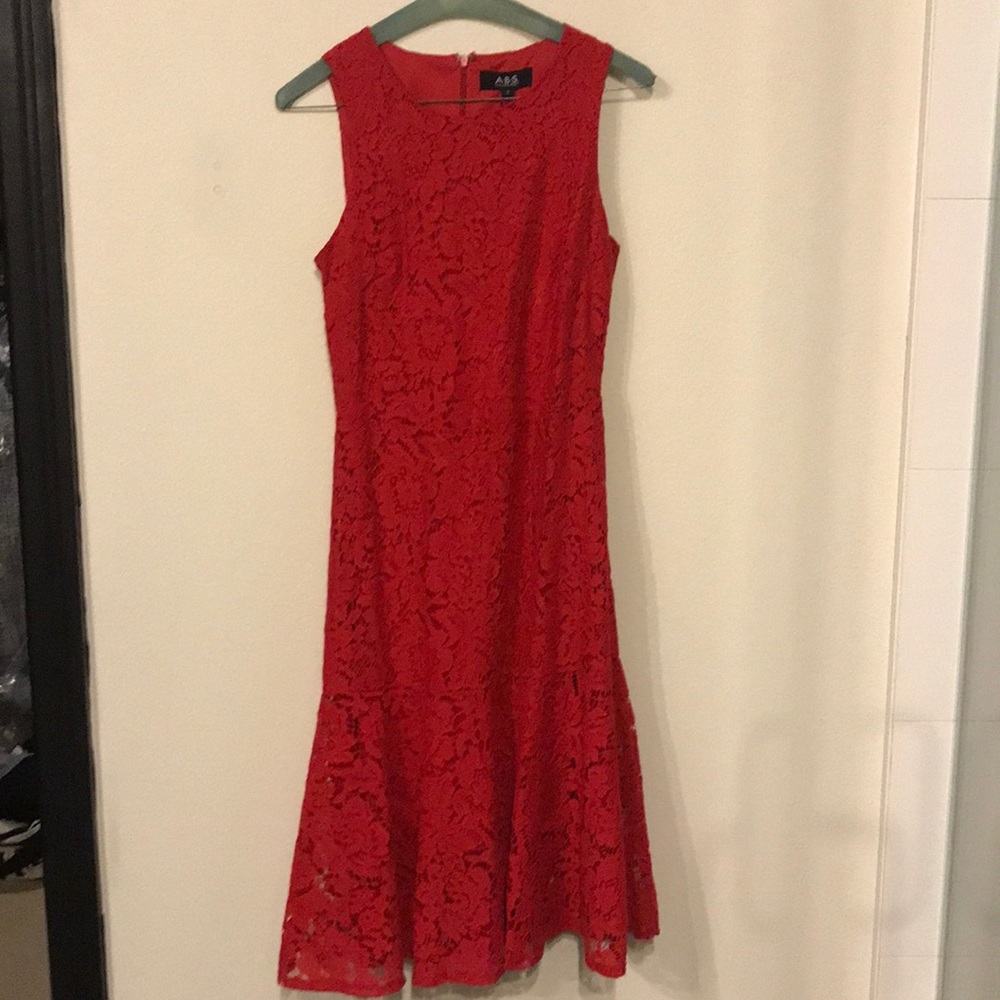 Abs collection red dress size 2 NWT